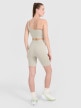 Damskie legginsy kolarki treningowe 4F 4FRSS25TFSTF091 - beżowe