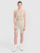 Damskie legginsy kolarki treningowe 4F 4FRSS25TFSTF091 - beżowe