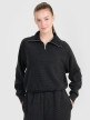 4F Damska bluza dresowa nierozpinana bez kaptura 4F 4FRSS25TSWSF2150  czarna Czarny