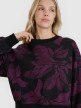 Damska bluza dresowa nierozpinana bez kaptura 4F 4FRSS25TSWSF2177 - multikolor