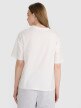 Damski t-shirt oversize bez nadruku 4F 4FRSS25TTSHF2692 - biały