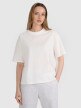 4F Damski tshirt oversize bez nadruku 4F 4FRSS25TTSHF2692  biały Biały