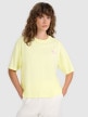 Damski t-shirt oversize z nadrukiem 4F 4FRSS25TTSHF2787 - żółty