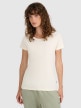 4F Damski tshirt bez nadruku 4F 4FRSS25TTSHF2790  biały Biały