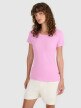 4F Damski tshirt bez nadruku 4F 4FRSS25TTSHF2790  różowy Różowy