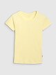Damski t-shirt bez nadruku 4F 4FRSS25TTSHF2790 - żółty