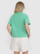 Damski t-shirt z nadrukiem 4F 4FRSS25TTSHF2974 - zielony