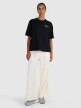 Damski t-shirt oversize z nadrukiem 4F 4FRSS25TTSHF2977 - czarny
