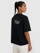 Damski t-shirt oversize z nadrukiem 4F 4FRSS25TTSHF2977 - czarny