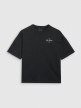 Damski t-shirt oversize z nadrukiem 4F 4FRSS25TTSHF2977 - czarny