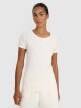 4F Damski tshirt z nadrukiem 4F 4FRSS25TTSHF2978  biały Biały