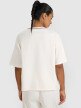 Damski t-shirt oversize z nadrukiem 4F 4FRSS25TTSHF2979 - biały