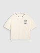 Damski t-shirt oversize z nadrukiem 4F 4FRSS25TTSHF2979 - biały