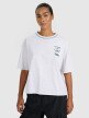 4F Damski tshirt oversize z nadrukiem 4F 4FRSS25TTSHF2979  szary Szary
