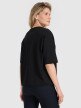 Damski t-shirt z nadrukiem oversize 4F 4FRSS25TTSHF3159 - czarny