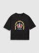 Damski t-shirt z nadrukiem oversize 4F 4FRSS25TTSHF3159 - czarny