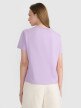 Damski t-shirt oversize z nadrukiem 4F 4FRSS25TTSHF3160 - fioletowy