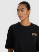 Damski t-shirt oversize z nadrukiem 4F 4FRSS25TTSHF3161 - czarny