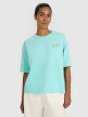4F Damski tshirt oversize z nadrukiem 4F 4FRSS25TTSHF3161  turkusowy Turkusowy
