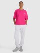 Damski t-shirt oversize z nadrukiem 4F 4FRSS25TTSHF3161 - różowy