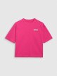 Damski t-shirt oversize z nadrukiem 4F 4FRSS25TTSHF3161 - różowy