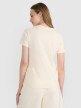 Damski t-shirt z nadrukiem 4F 4FRSS25TTSHF3162 - beżowy
