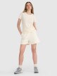 Damski t-shirt z nadrukiem 4F 4FRSS25TTSHF3162 - beżowy