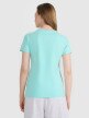 Damski t-shirt z nadrukiem 4F 4FRSS25TTSHF3162 - turkusowy