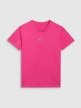 Damski t-shirt oversize z nadrukiem 4F 4FRSS25TTSHF3163 - różowy
