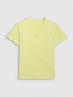 Damski t-shirt oversize z nadrukiem 4F 4FRSS25TTSHF3163 - żółty