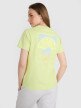 Damski t-shirt oversize z nadrukiem 4F 4FRSS25TTSHF3163 - żółty