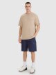 Męski t-shirt oversize 4F 4FRSS25TTSHM2686 - brązowy