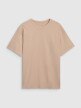 Męski t-shirt oversize 4F 4FRSS25TTSHM2686 - brązowy