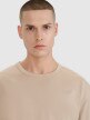 Męski t-shirt oversize 4F 4FRSS25TTSHM2686 - brązowy