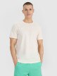 4F Męski tshirt z nadrukiem 4F 4FRSS25TTSHM2687  biały Biały
