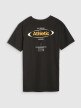 Męski t-shirt z nadrukiem 4F 4FRSS25TTSHM2687 - czarny