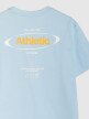 Męski t-shirt z nadrukiem 4F 4FRSS25TTSHM2687 - niebieski