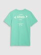 Męski t-shirt z nadrukiem 4F 4FRSS25TTSHM2687 - zielony