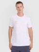 Męski t-shirt z nadrukiem 4F 4FRSS25TTSHM2848 - biały