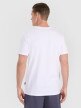 Męski t-shirt z nadrukiem 4F 4FRSS25TTSHM2848 - biały