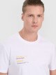 Męski t-shirt z nadrukiem 4F 4FRSS25TTSHM2848 - biały