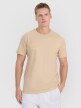 4F Męski tshirt z nadrukiem 4F 4FRSS25TTSHM2848  brązowy Brązowy