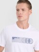 Męski t-shirt z nadrukiem 4F 4FRSS25TTSHM2851 - biały