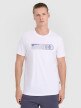 Męski t-shirt z nadrukiem 4F 4FRSS25TTSHM2851 - biały
