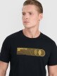 Męski t-shirt z nadrukiem 4F 4FRSS25TTSHM2851 - czarny