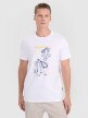 4F Męski tshirt z nadrukiem 4F 4FRSS25TTSHM2852  biały Biały
