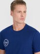 Męski t-shirt z nadrukiem 4F 4FRSS25TTSHM2854 - granatowy
