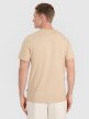 Męski t-shirt z nadrukiem 4F 4FRSS25TTSHM2854 - beżowy