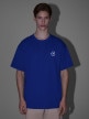 Męski t-shirt oversize z nadrukiem 4F 4FRSS25TTSHM2991 - niebieski