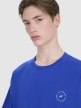 Męski t-shirt oversize z nadrukiem 4F 4FRSS25TTSHM2991 - niebieski